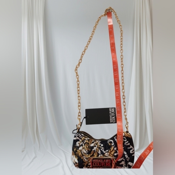 Versace Jeans Couture Quilted Crossbody Bag Gold Chain - Picture 5 of 12